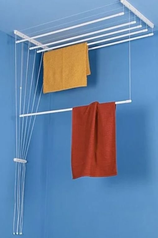 Wall-mounted cloth hanger installation